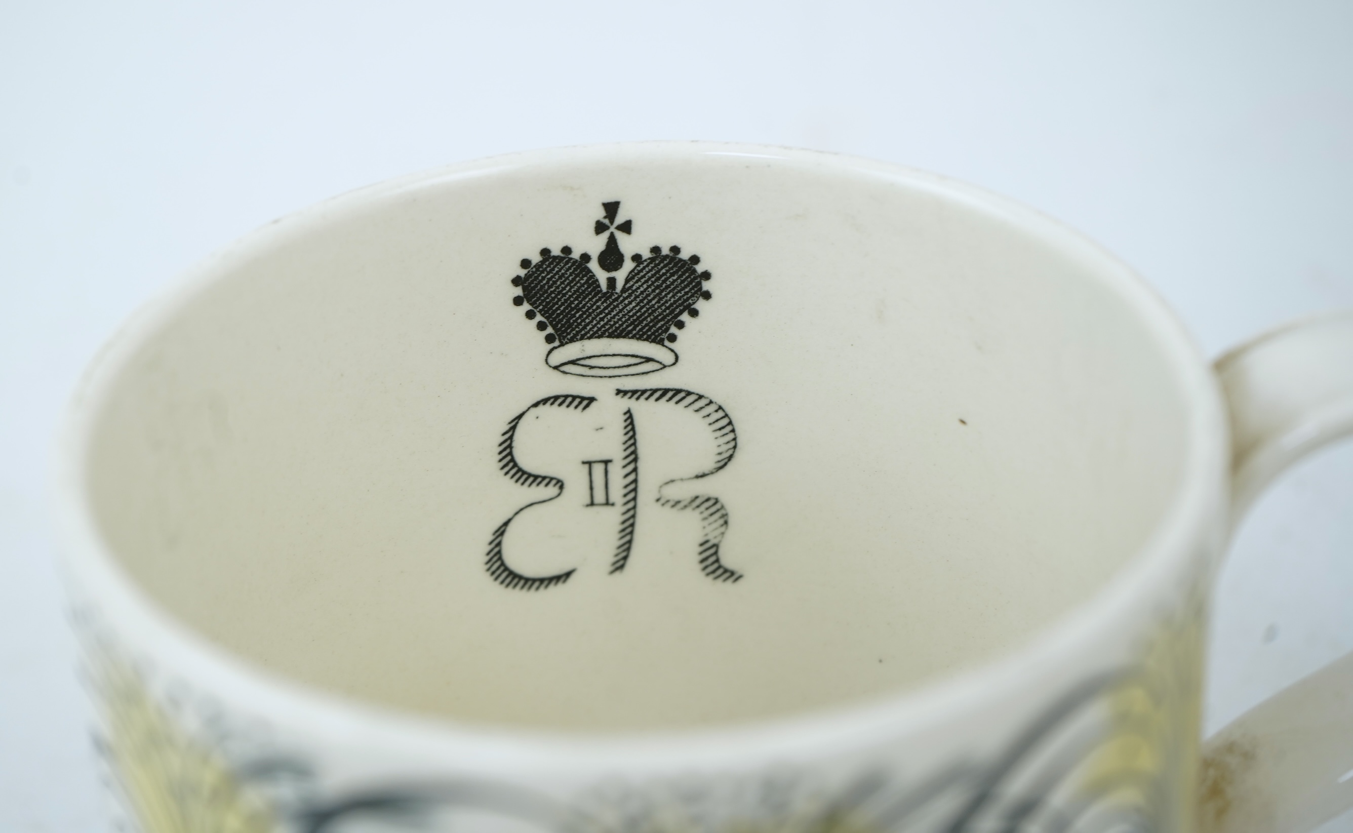 Eric Ravilious (1903-1942) for Wedgwood: A 1953 Queen Elizabeth II Coronation commemorative mug